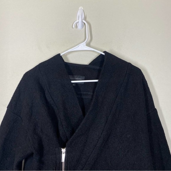 Marcellamoda 100% Virgin Wool Asymmetrical Zip Jacket - Picture 3 of 7